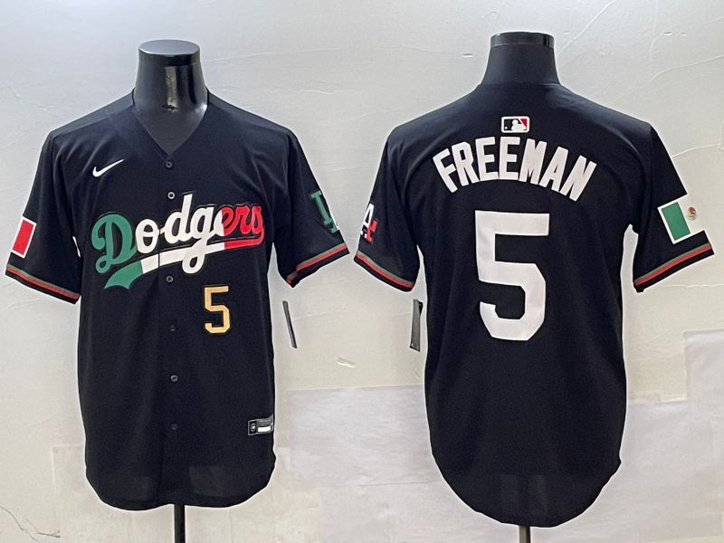 Men Los Angeles Dodgers #5 Freeman Black Mexico Nike 2025 MLB Jersey style 4->los angeles dodgers->MLB Jersey